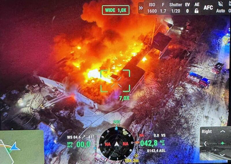 pożar w Cieninie Zabornym