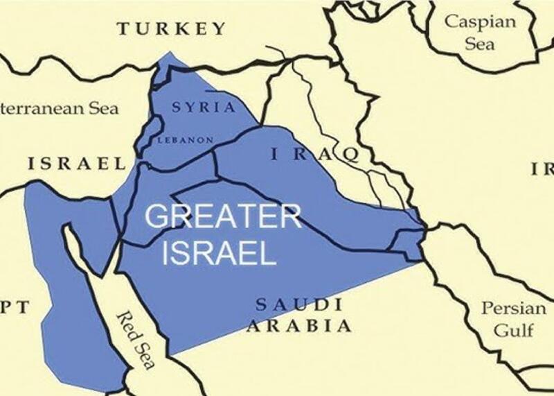 mapa Wielkiego Izraela