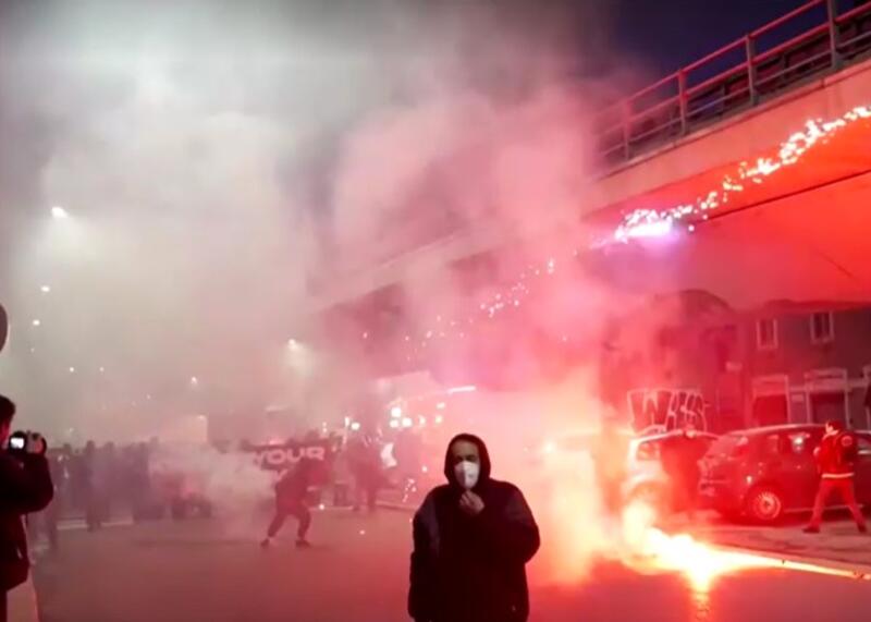 protesty w Mediolanie