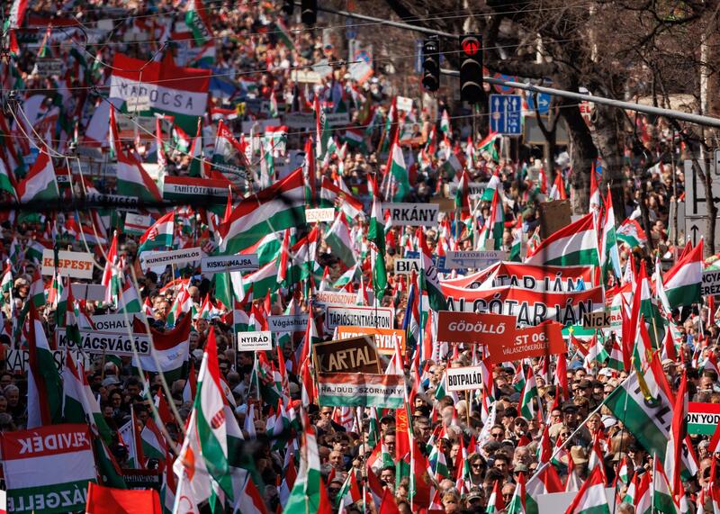 demonstracja na Węgrzech