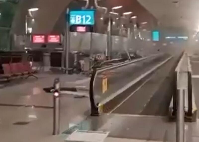 lotnisko w Dubaju po ataku irańskiego drona