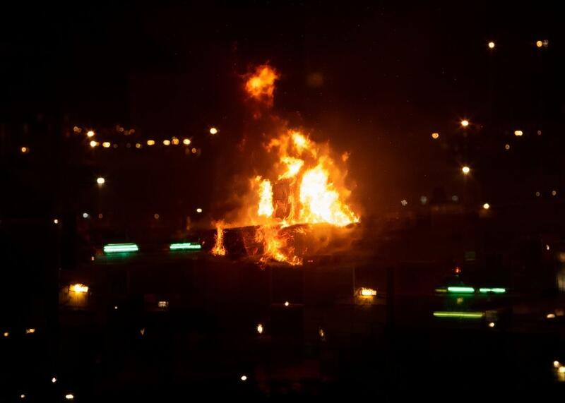 pożar koło lotniska w Dubaju