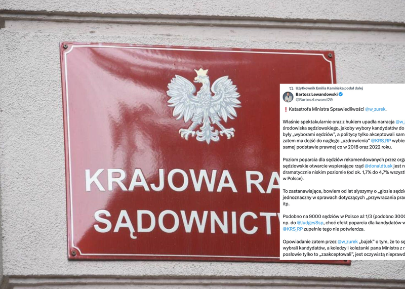 Lewandowski punktuje narrację rządu o wyborach do KRS