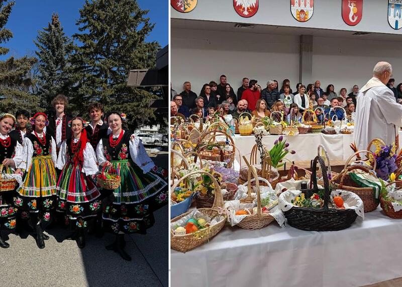 święcenie pokarmów w polskiej parafii w Calgary