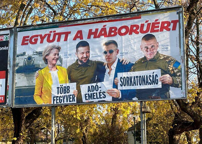 wybory na Węgrzech, baner wyborczy