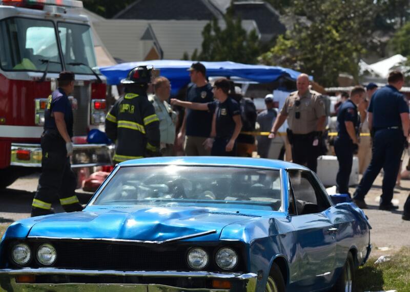 samochód wjechał w tłum