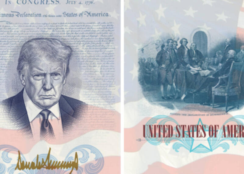 paszporty z wizerunkiem Trumpa