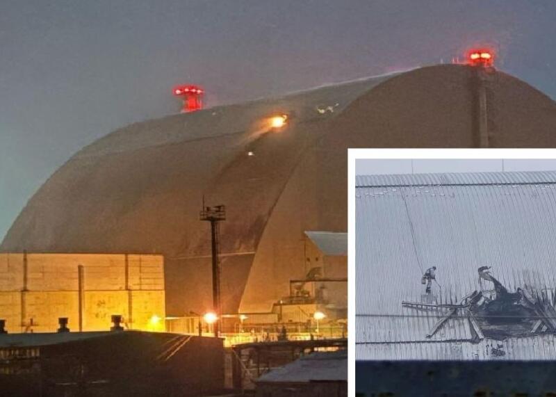 dziura w czarnobylskim sarkofagu