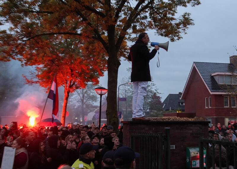 protest w Loosdrecht, w Holandii