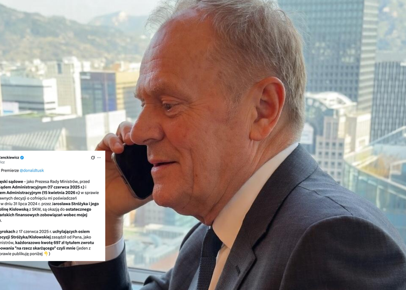 Cenckiewicz wzywa Tuska do wykonania wyroków sądów
