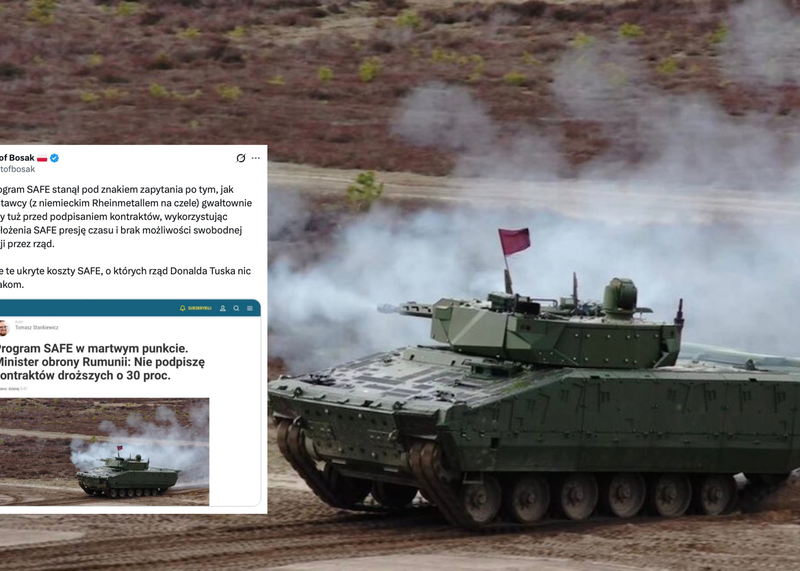 Bosak ostrzega przed kosztami programu SAFE