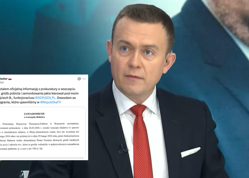 Prokuratura wszczyna śledztwo po groźbach wobec Piotra Nisztora