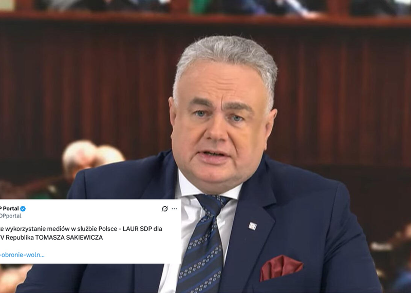 Tomasz Sakiewicz nagrodzony Laurem SDP