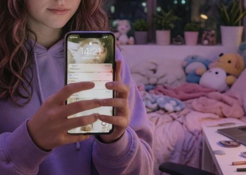 nastolatka na telefonie