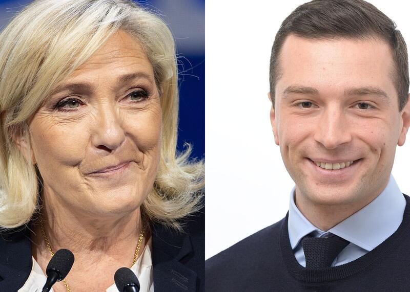 Marine Le Pen, Jordan Bardella - liderzy Zjednoczenia Narodowego
