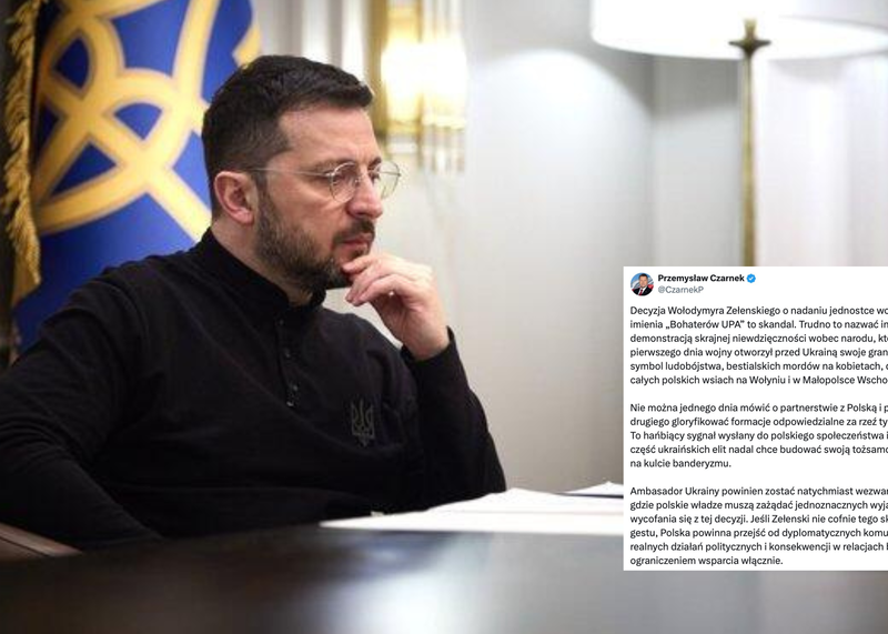 Czarnek ostro Zełenskiego ws. upamiętniania UPA: „To skandal”