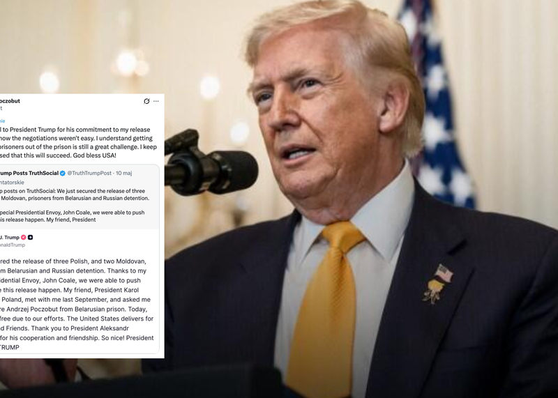 Andrzej Poczobut podziękował Trumpowi