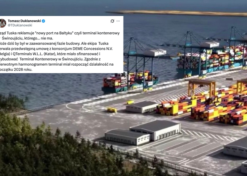 Duklanowski o terminalu w Świnoujściu