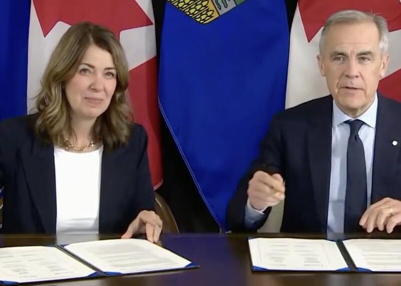 Danielle Smith i Mark Carney