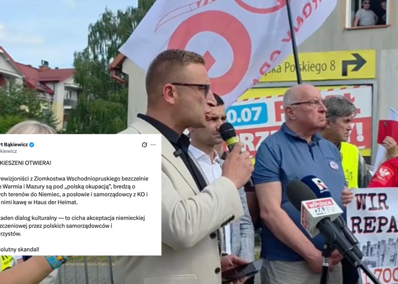 Bąkiewicz alarmuje ws. działalności niemieckich ziomkostw. Mówi o „niemieckiej narracji roszczeniowej”