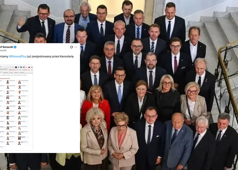 Powstał nowy klub parlamentarny Rozwój Plus. Posłowie poinformowali o rejestracji w Kancelarii Sejmu