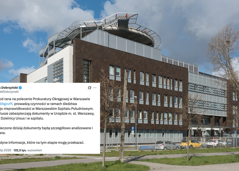 Po miesiącu się obudzili. CBA weszło do Szpitala Południowego i urzędów w Warszawie