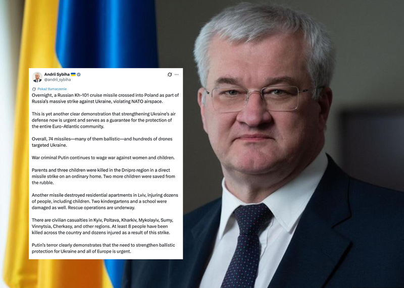Ukraiński minister: rakieta Ch-101 naruszyła granicę Polski