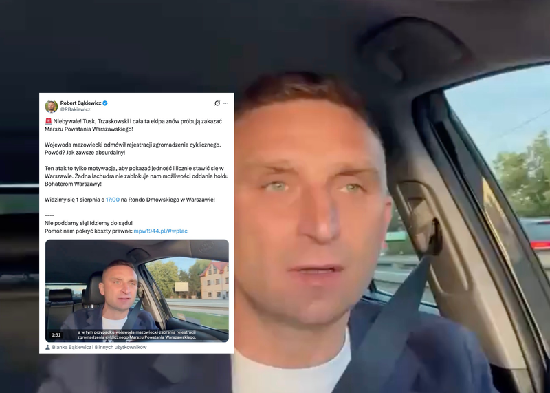 Bąkiewicz o decyzji ws. Marszu Powstania Warszawskiego
