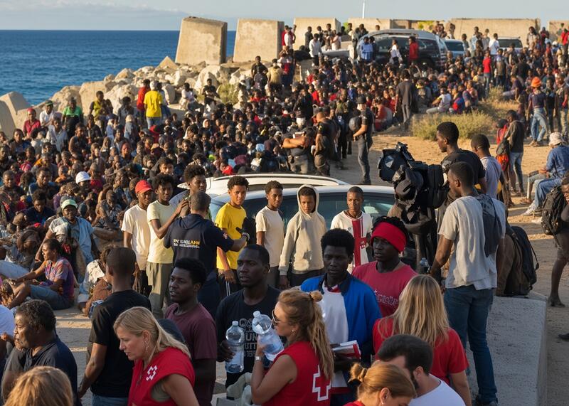 Czerwony Krzyż udziela wsparcia nielegalnym imigrantom