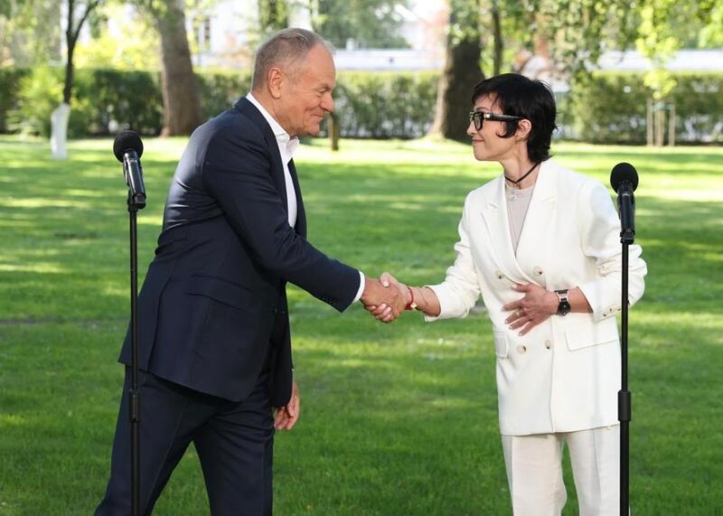Donald Tusk i Barbara Mróz-Gorgoń