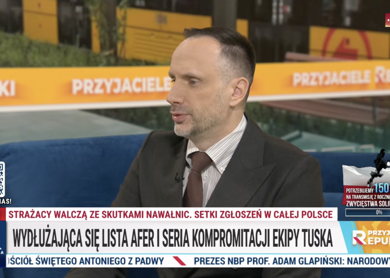 Kowalski w Republice o miejscu pobytu Marcina Romanowskiego: Tusk nie bierze odpowiedzialności za słowa