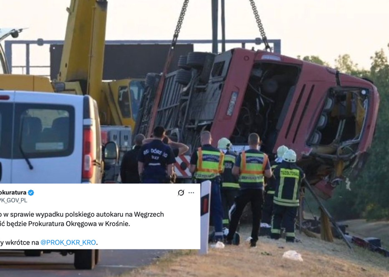 Śledztwo po tragicznym wypadku polskiego autokaru na Węgrzech