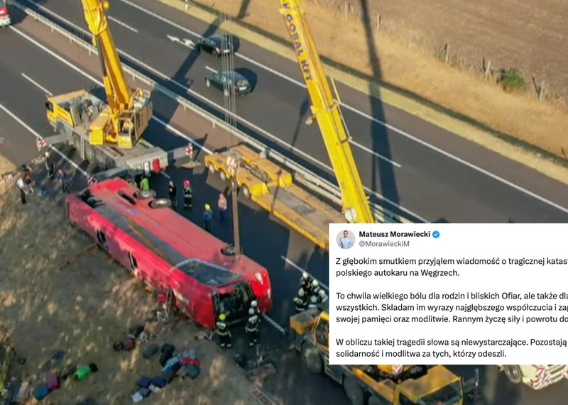 Morawiecki zabrał głos po tragedii polskiego autokaru na Węgrzech: "To chwila wielkiego bólu"