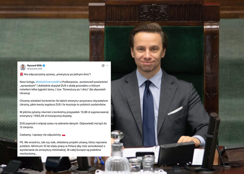 Konfederacja zapowiada ustawę ws. emerytur dla Ukraińców. „Nie odpuszczamy”