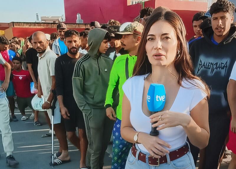 reporterka TVE w Ceucie