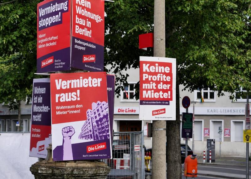 plakaty Die Linke w Berlinie