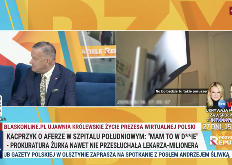 Grzegorz Woźniak w Republice o słowach Kacprzyka: „To jest przykład patologii”