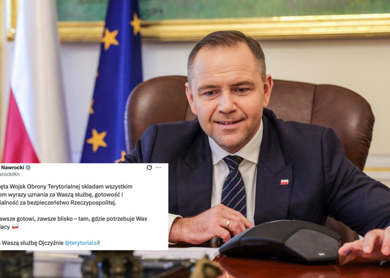 Karol Nawrocki z życzeniami dla żołnierzy WOT